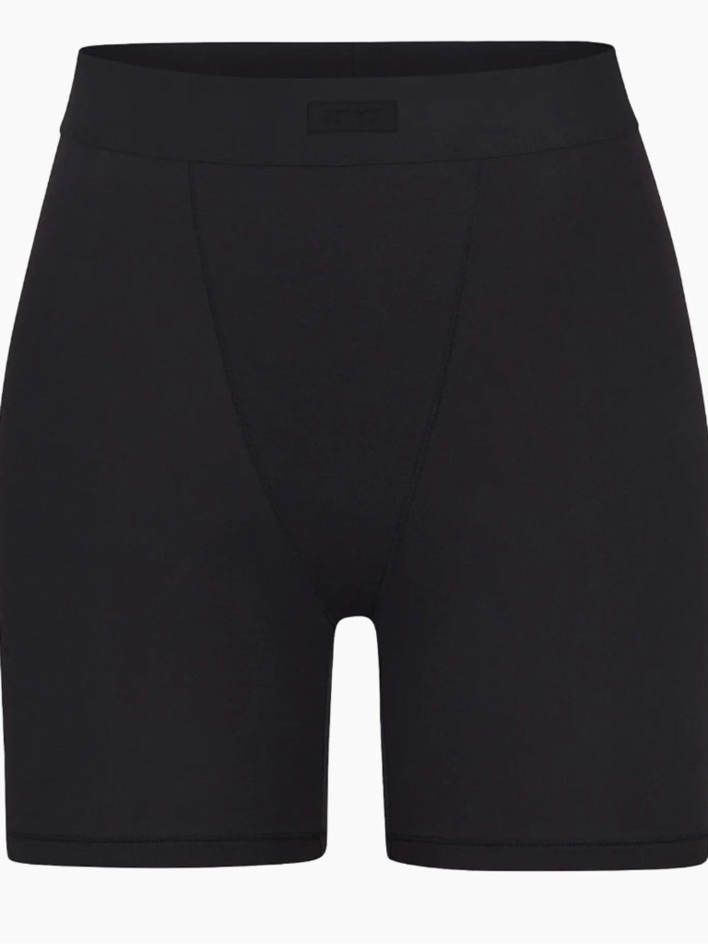 SKIMS Black Ribbed Boyfriend Boxer Short